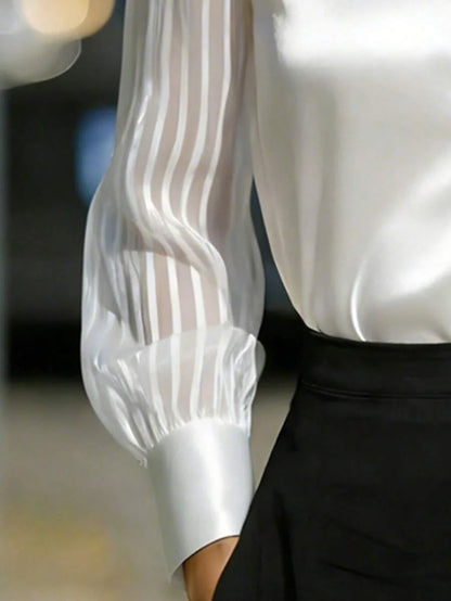 Ellery™ エレガントな透け袖ブラウス