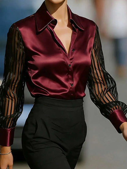 Ellery™ エレガントな透け袖ブラウス