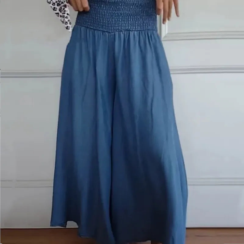 Jocelyn | フリルウエストのワイドレッグパンツ