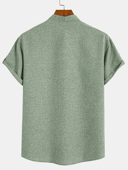 Hayes™ エレガントなハイネックショートスリーブシャツ