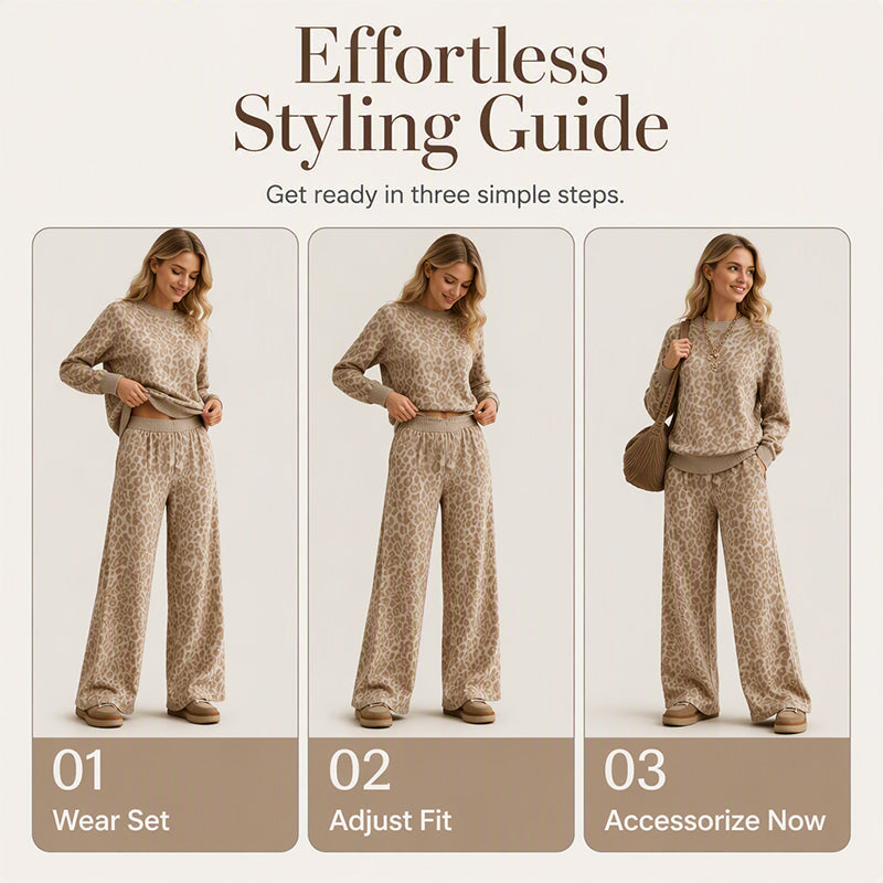 Fiorella | レオパードスウェットセットとワイドパンツ