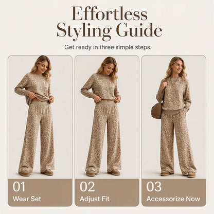 Fiorella | レオパードスウェットセットとワイドパンツ