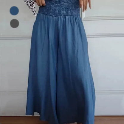 Jocelyn | フリルウエストのワイドレッグパンツ