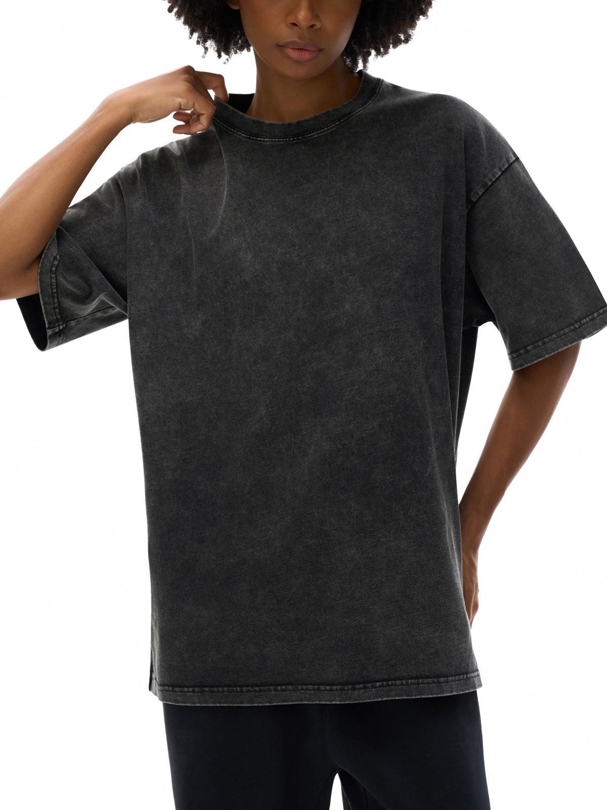 Autumn | スノーウォッシュ オーバーサイズコットンTシャツ