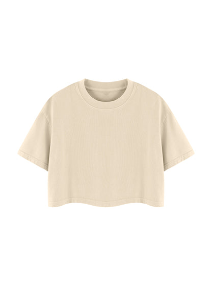 Maeve | レディースミネラルウォッシュコットンクロップTシャツ