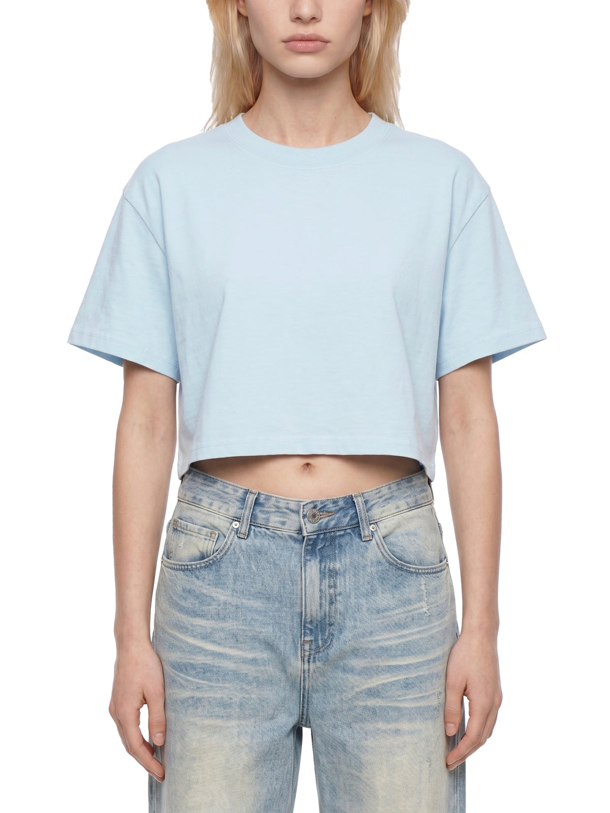Maeve | レディースミネラルウォッシュコットンクロップTシャツ