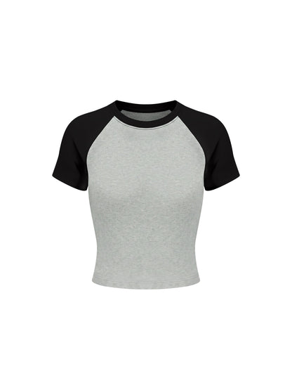 Isabetta | レディース ラグラン カラーブロック ベビー Tシャツ
